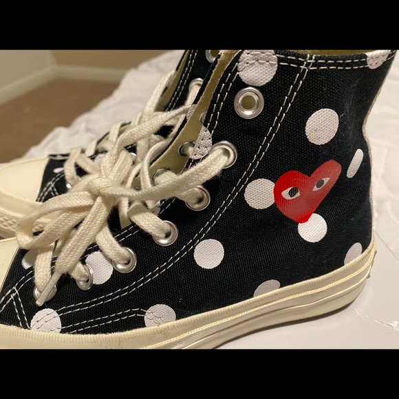 Shoes - Black and white polkadot CDG